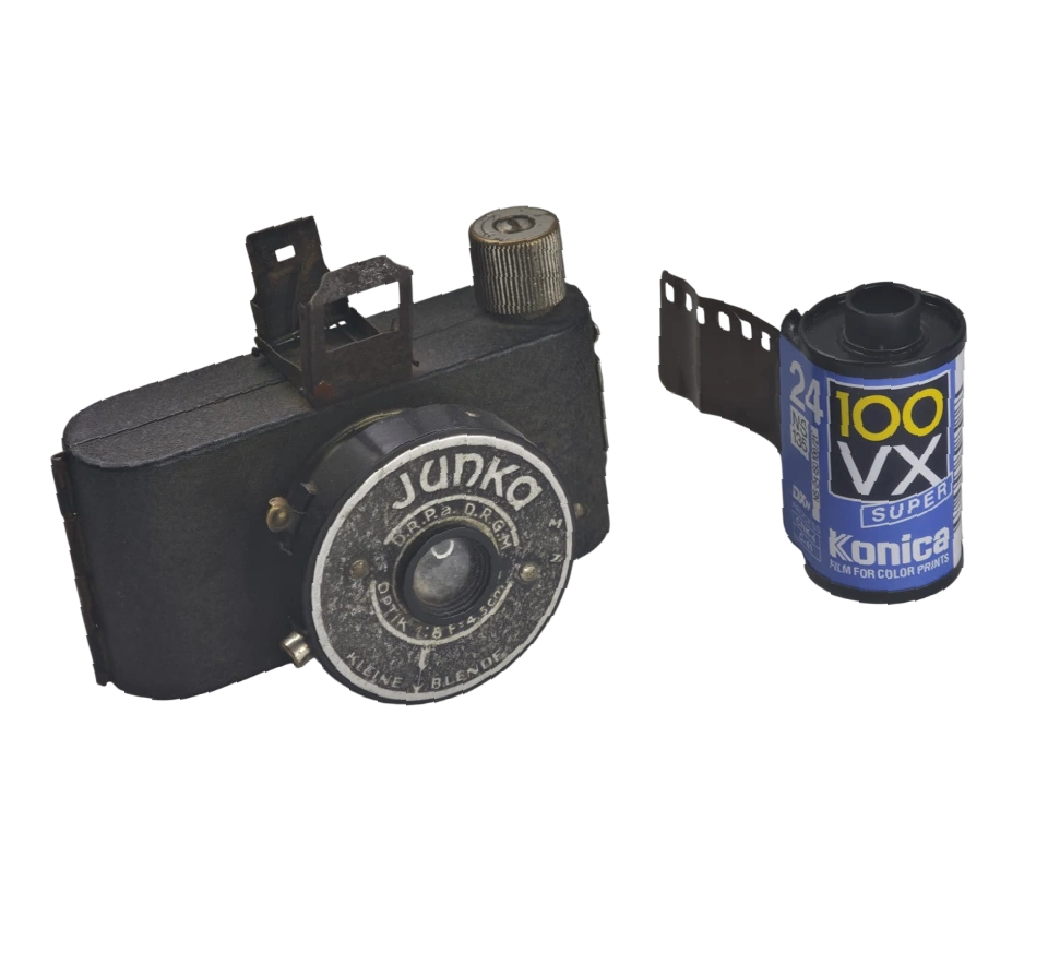 Junka — cámara alemana de baquelita Art Déco, Junka-Werk, Núremberg, 1937