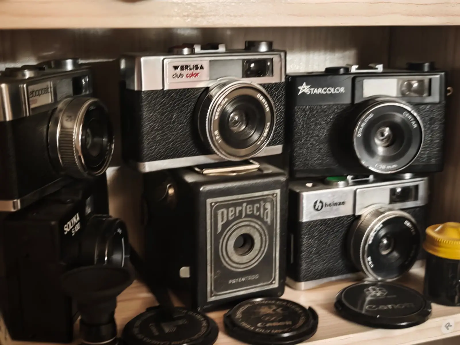 Cámara analógica vintage de la colección